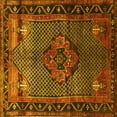 thumbnail image 1 of Ahgly Company Machine Washable Indoor Square Persian Yellow Traditional Area Rugs, 5' Square, 1 of 4