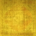 thumbnail image 1 of Ahgly Company Machine Washable Indoor Square Persian Yellow Traditional Area Rugs, 5' Square, 1 of 4