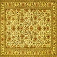 thumbnail image 1 of Ahgly Company Machine Washable Indoor Square Persian Yellow Traditional Area Rugs, 6' Square, 1 of 4