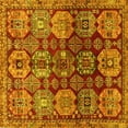 thumbnail image 1 of Ahgly Company Machine Washable Indoor Square Persian Yellow Traditional Area Rugs, 6' Square, 1 of 4