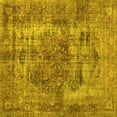 thumbnail image 1 of Ahgly Company Machine Washable Indoor Square Persian Yellow Traditional Area Rugs, 6' Square, 1 of 4