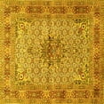 thumbnail image 1 of Ahgly Company Machine Washable Indoor Square Persian Yellow Traditional Area Rugs, 6' Square, 1 of 4