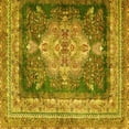 thumbnail image 1 of Ahgly Company Machine Washable Indoor Square Persian Yellow Traditional Area Rugs, 6' Square, 1 of 4