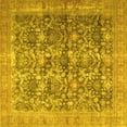 thumbnail image 1 of Ahgly Company Machine Washable Indoor Square Persian Yellow Traditional Area Rugs, 6' Square, 1 of 4