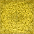 thumbnail image 1 of Ahgly Company Machine Washable Indoor Square Persian Yellow Traditional Area Rugs, 6' Square, 1 of 4