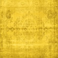 thumbnail image 1 of Ahgly Company Machine Washable Indoor Square Persian Yellow Traditional Area Rugs, 7' Square, 1 of 4