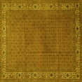 thumbnail image 1 of Ahgly Company Machine Washable Indoor Square Persian Yellow Traditional Area Rugs, 7' Square, 1 of 4