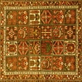 thumbnail image 1 of Ahgly Company Machine Washable Indoor Square Persian Yellow Traditional Area Rugs, 7' Square, 1 of 4
