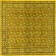 thumbnail image 1 of Ahgly Company Machine Washable Indoor Square Persian Yellow Traditional Area Rugs, 7' Square, 1 of 4