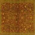 thumbnail image 1 of Ahgly Company Machine Washable Indoor Square Persian Yellow Traditional Area Rugs, 7' Square, 1 of 4