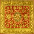 thumbnail image 1 of Ahgly Company Machine Washable Indoor Square Persian Yellow Traditional Area Rugs, 7' Square, 1 of 4