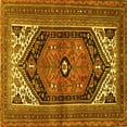 thumbnail image 1 of Ahgly Company Machine Washable Indoor Square Persian Yellow Traditional Area Rugs, 8' Square, 1 of 4