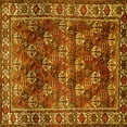 thumbnail image 1 of Ahgly Company Machine Washable Indoor Square Persian Yellow Traditional Area Rugs, 8' Square, 1 of 4