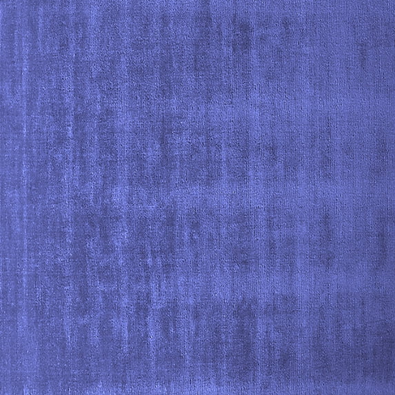 Ahgly Company Machine Washable Indoor Square Solid Blue Modern Area Rugs, 3' Square