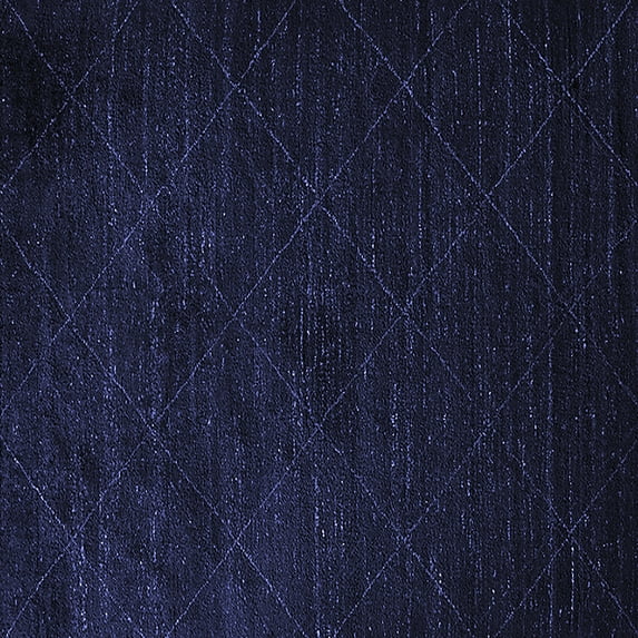 Ahgly Company Machine Washable Indoor Square Solid Blue Modern Area Rugs, 7' Square