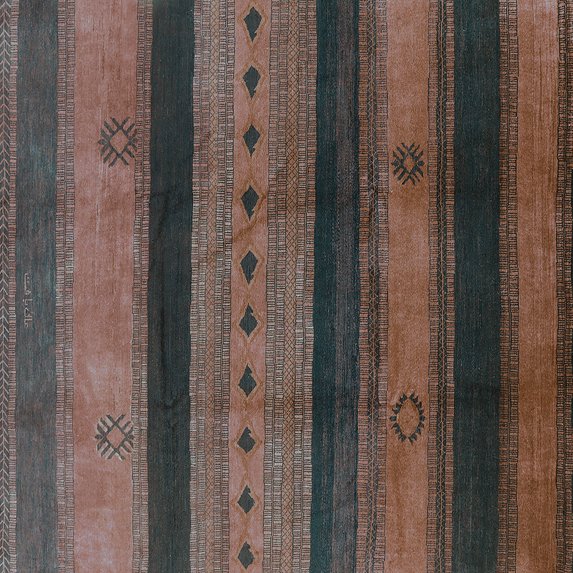 Ahgly Company Machine Washable Indoor Square Solid Turquoise Blue Modern Area Rugs, 6' Square
