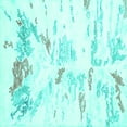 thumbnail image 1 of Ahgly Company Machine Washable Indoor Square Solid Turquoise Blue Modern Area Rugs, 8' Square, 1 of 4