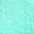 thumbnail image 1 of Ahgly Company Machine Washable Indoor Square Solid Turquoise Blue Modern Area Rugs, 8' Square, 1 of 4