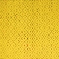 thumbnail image 1 of Ahgly Company Machine Washable Indoor Square Solid Yellow Modern Area Rugs, 3' Square, 1 of 4