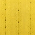 thumbnail image 1 of Ahgly Company Machine Washable Indoor Square Solid Yellow Modern Area Rugs, 3' Square, 1 of 4