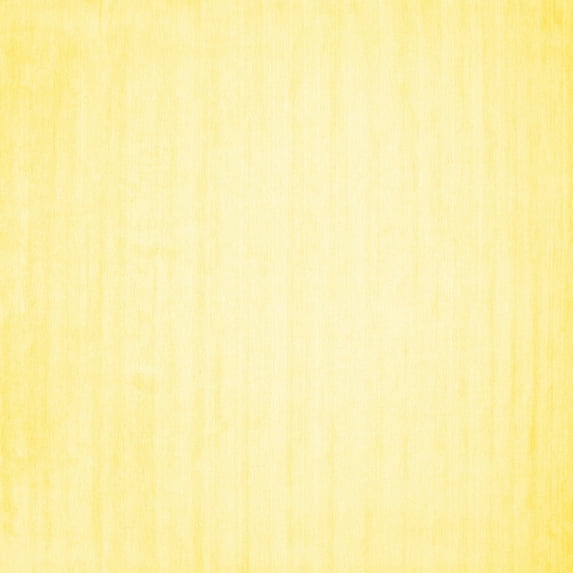 Ahgly Company Machine Washable Indoor Square Solid Yellow Modern Area Rugs, 4' Square