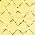 thumbnail image 1 of Ahgly Company Machine Washable Indoor Square Solid Yellow Modern Area Rugs, 6' Square, 1 of 4