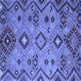 thumbnail image 1 of Ahgly Company Machine Washable Indoor Square Southwestern Blue Country Area Rugs, 4' Square, 1 of 4