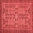 thumbnail image 1 of Ahgly Company Machine Washable Indoor Square Southwestern Red Country Area Rugs, 5' Square, 1 of 4
