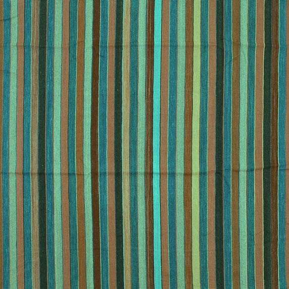 Ahgly Company Machine Washable Indoor Square Southwestern Turquoise Blue Country Area Rugs, 3' Square