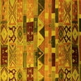 thumbnail image 1 of Ahgly Company Machine Washable Indoor Square Southwestern Yellow Country Area Rugs, 5' Square, 1 of 4