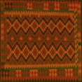 thumbnail image 1 of Ahgly Company Machine Washable Indoor Square Southwestern Yellow Country Area Rugs, 6' Square, 1 of 4