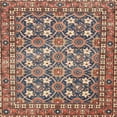 thumbnail image 1 of Ahgly Company Machine Washable Indoor Square Traditional Chestnut Brown Area Rugs, 3' Square, 1 of 7