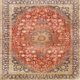 thumbnail image 1 of Ahgly Company Machine Washable Indoor Square Traditional Chestnut Red Area Rugs, 4' Square, 1 of 7