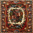 thumbnail image 1 of Ahgly Company Machine Washable Indoor Square Traditional Dark Gold Brown Area Rugs, 3' Square, 1 of 7