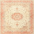 thumbnail image 1 of Ahgly Company Machine Washable Indoor Square Traditional Gold Area Rugs, 4' Square, 1 of 7