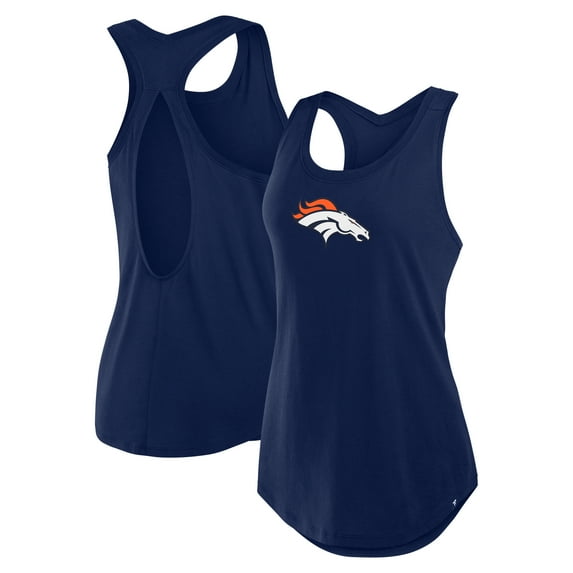 Women's Fanatics Navy Denver Broncos Iron Fan Tank Top