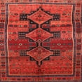 thumbnail image 1 of Ahgly Company Machine Washable Indoor Square Traditional Red Area Rugs, 4' Square, 1 of 7