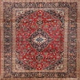 thumbnail image 1 of Ahgly Company Machine Washable Indoor Square Traditional Saffron Red Area Rugs, 6' Square, 1 of 7
