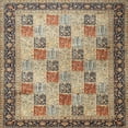 thumbnail image 1 of Ahgly Company Machine Washable Indoor Square Traditional Sepia Brown Area Rugs, 7' Square, 1 of 7