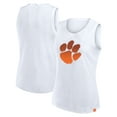 thumbnail image 1 of Women's Fanatics White Clemson Tigers Activate Slub Tank Top, 1 of 5