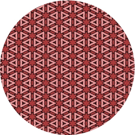Ahgly Company Machine Washable Indoor Square Transitional Crimson Red Area Rugs, 3' Square