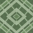 thumbnail image 1 of Ahgly Company Machine Washable Indoor Square Transitional Medium Forest Green Area Rugs, 5' Square, 1 of 7