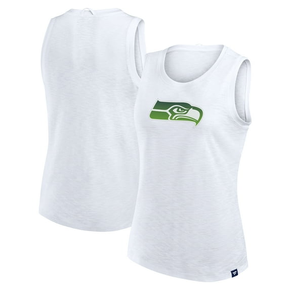 Women's-Fanatics White Seattle Seahawks Slub Tank Top