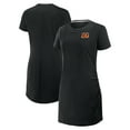 thumbnail image 1 of Women's Fanatics Black Cincinnati Bengals Ruched Drape T-Shirt Dress, 1 of 3