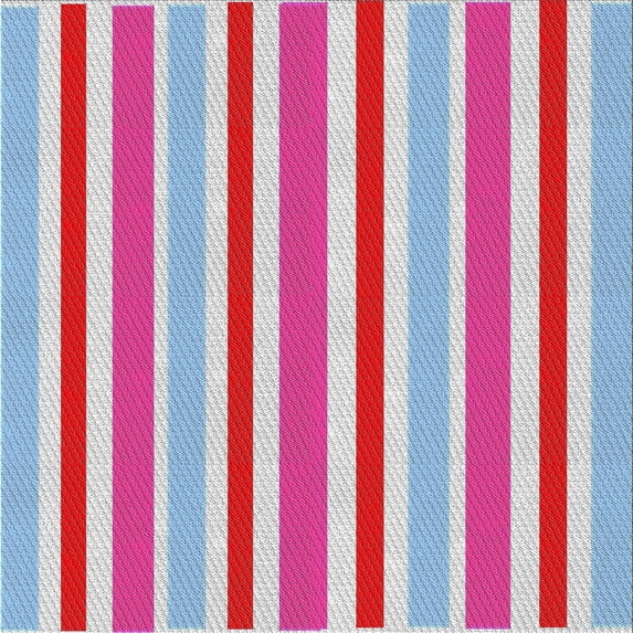 Ahgly Company Machine Washable Indoor Square Transitional Pink Violet Pink Area Rugs, 8' Square