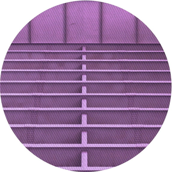 Ahgly Company Machine Washable Indoor Square Transitional Purple Area Rugs, 3' Square
