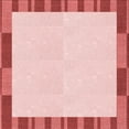 thumbnail image 1 of Ahgly Company Machine Washable Indoor Square Transitional Red Area Rugs, 5' Square, 1 of 7