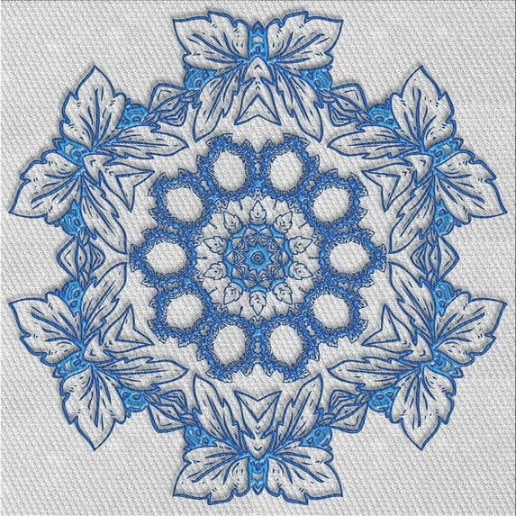 Ahgly Company Machine Washable Indoor Square Transitional Steel Blue Area Rugs, 8' Square