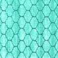 thumbnail image 1 of Ahgly Company Machine Washable Indoor Square Trellis Turquoise Blue Modern Area Rugs, 3' Square, 1 of 4