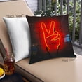 thumbnail image 1 of Ahgly Company Neon Neon Outdoor Throw Pillow, 18 inch by 18 inch, 1 of 6
